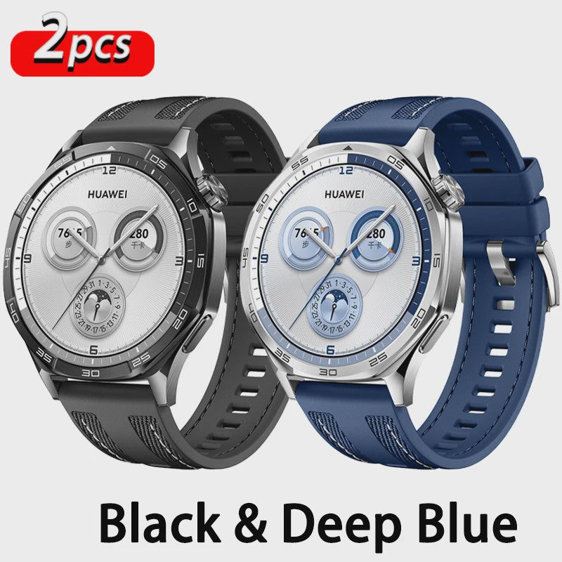 22mm Nylon & Siliconen Horlogeband voor Huawei Watch GT/Pro (46mm)