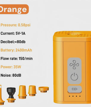 Draagbare Mini Luchtpomp - USB Oplaadbaar, 3-in-1 Pomp & Zuiger