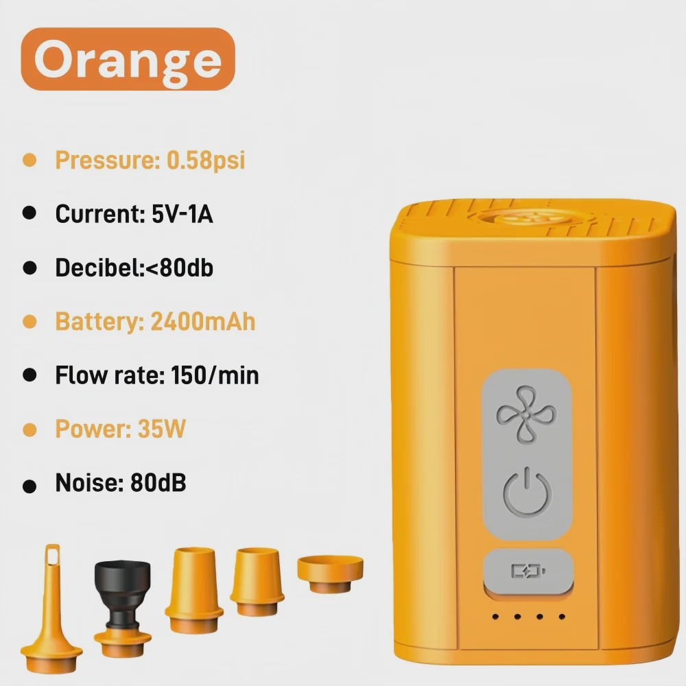 Draagbare Mini Luchtpomp - USB Oplaadbaar, 3-in-1 Pomp & Zuiger