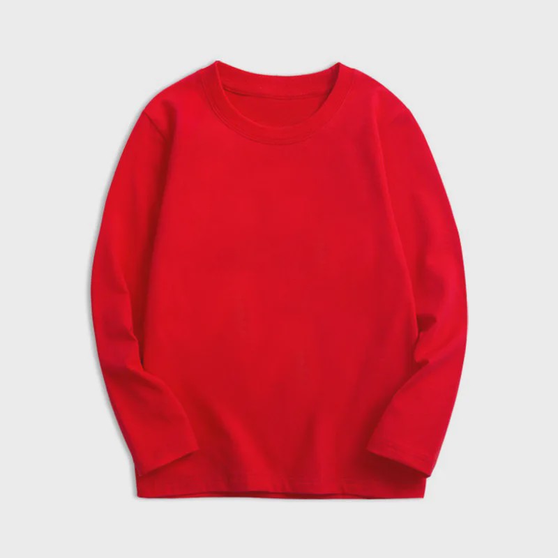 Basic Katoenen Longsleeve T-shirt voor Kinderen (2-14 Jaar) - Jongens & Meisjes
