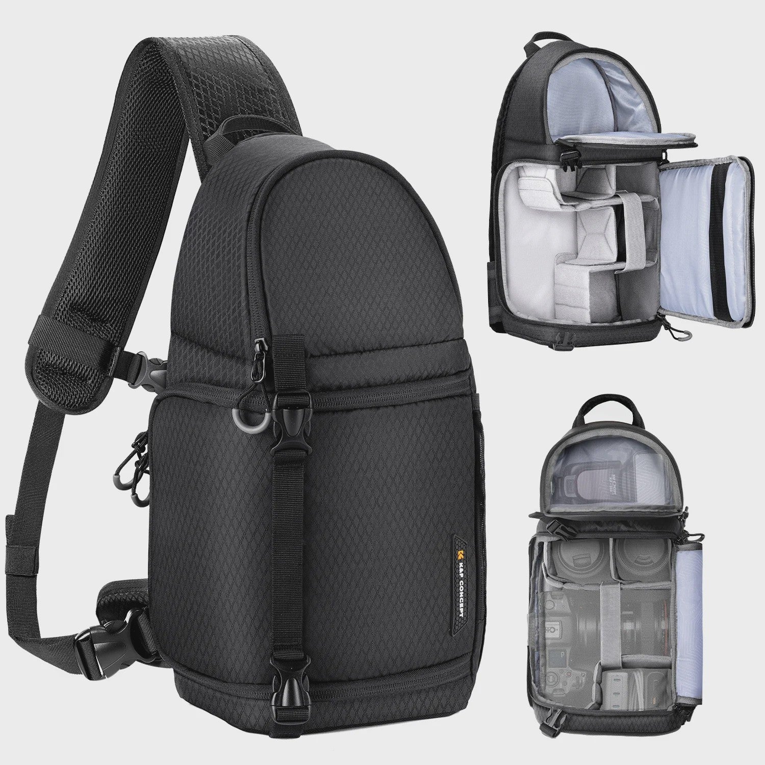 K&F CONCEPT 10L Waterdichte Camera Sling Backpack - Fotografie Rugzak voor DSLR/Mirrorless