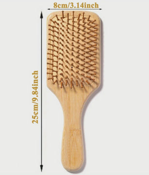 Natuurlijke Bamboe Haarborstel met Luchtkussen - Anti-statisch, Ontklittend & Scalp Massage