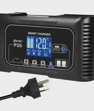 HTRC Slimme Acculader 12V/24V - Reparatie & Onderhoud voor Auto, Motor, AGM, Lithium