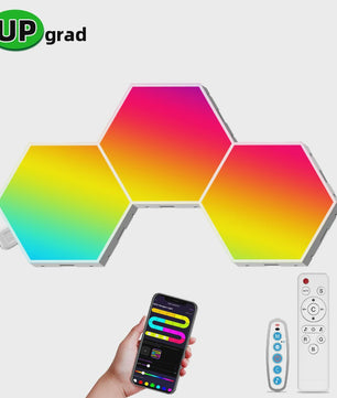Modulaire Hexagon LED Wandlampen - RGB, Muziek Sync, App Bediening & USB