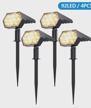 92 LED Solar Tuinspots - Waterdicht IP65, Buitenverlichting met Bewegingssensor