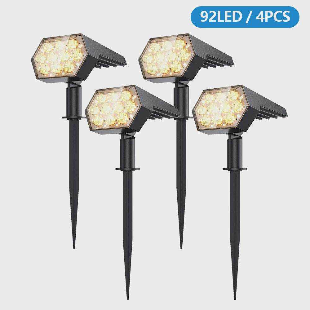 92 LED Solar Tuinspots - Waterdicht IP65, Buitenverlichting met Bewegingssensor