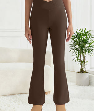 Dames Fleece Leggings - Hoge Taille, Thermo, Flared Model voor Winter & Casual