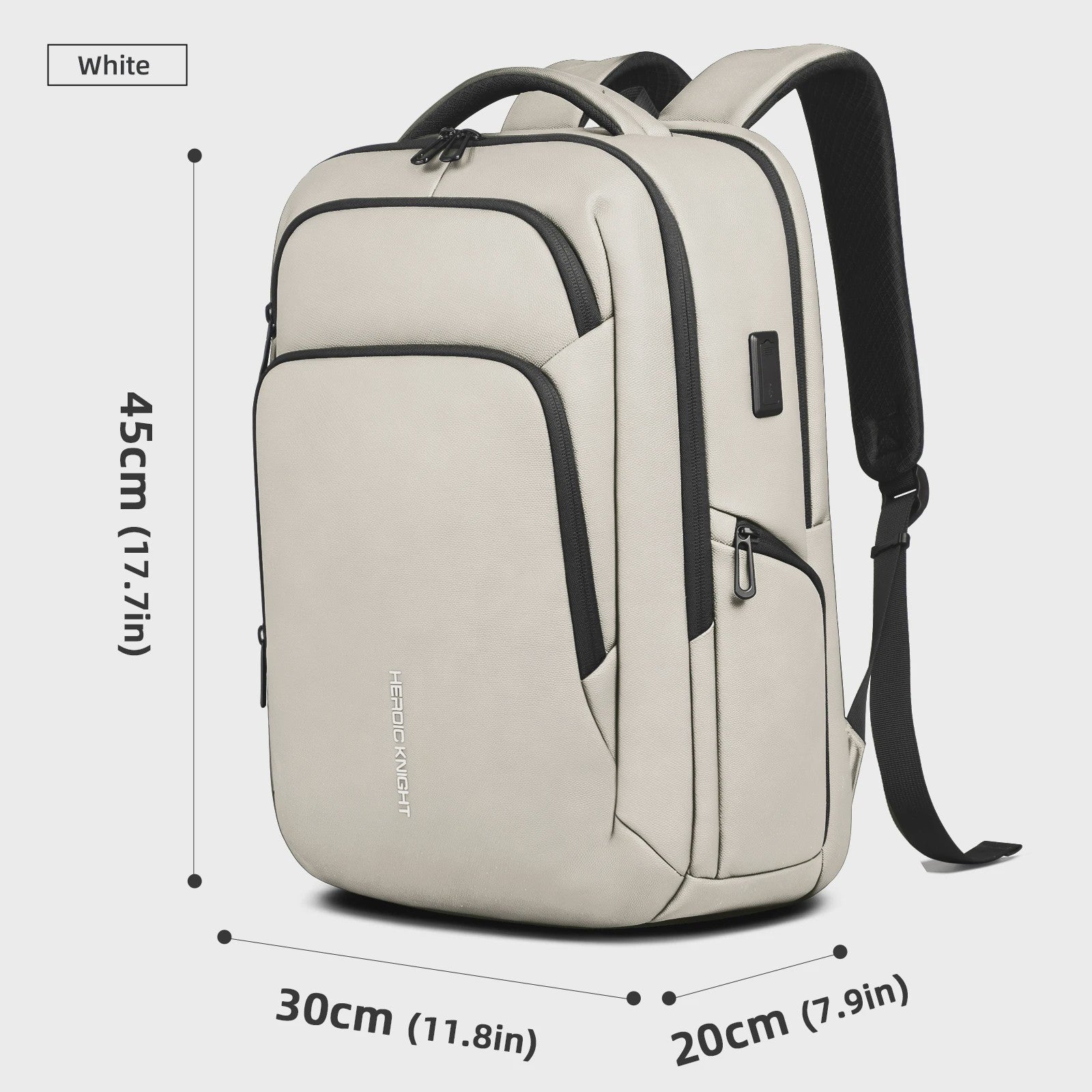 Multifunctionele Zakenrugzak voor Heren - Waterdicht, 17.3" Laptopvak & USB Oplaadpoort - Ideaal voor Werk & Reizen