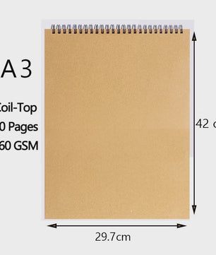 Schetsboek met Dik Papier (160 GSM) - Diverse Maten A3, A4, A5, 8K, 16K - Ideaal voor Tekenen en Schilderen