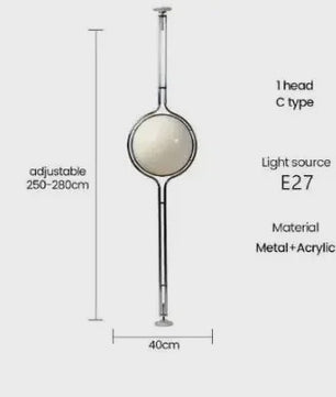 Moderne Witte Acryl Ronde LED Vloerlamp voor Woonkamer & Slaapkamer