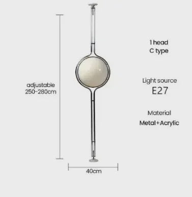Moderne Witte Acryl Ronde LED Vloerlamp voor Woonkamer & Slaapkamer