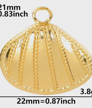 6x Goudkleurige Zee Dieren Bedeltjes Set - Schildpad, Schelp, Zeester - DIY Sieraden Maken