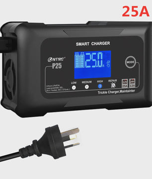 HTRC Slimme Acculader 12V/24V - Automatisch Laden & Reparatie voor Auto, Motor, LiFePO4, AGM