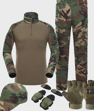 Tactisch Camouflage Uniform Set: Combat Shirt & Broek voor Outdoor, Airsoft, Jacht & Training