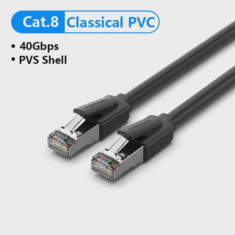 Vention Cat8 Ethernet Kabel SFTP 40Gbps 2000MHz - Razendsnel Internet & Gaming