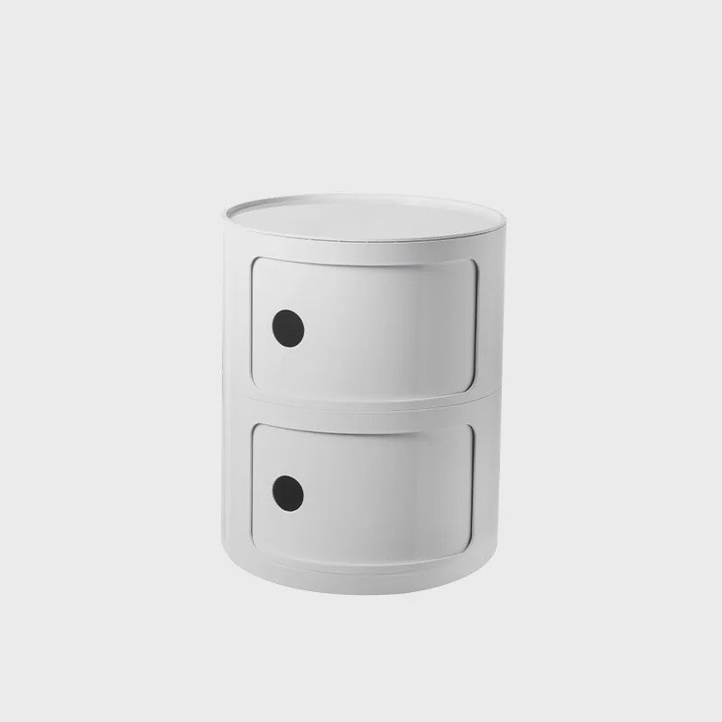 Moderne Ronde Nachtkastje - Minimalistisch Plastic Bijzetkastje