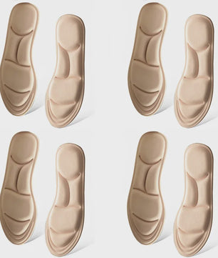 5D Massage Memory Foam Inlegzolen - Ademend, Dempende Steunzolen voor Sport & Dagelijks Gebruik
