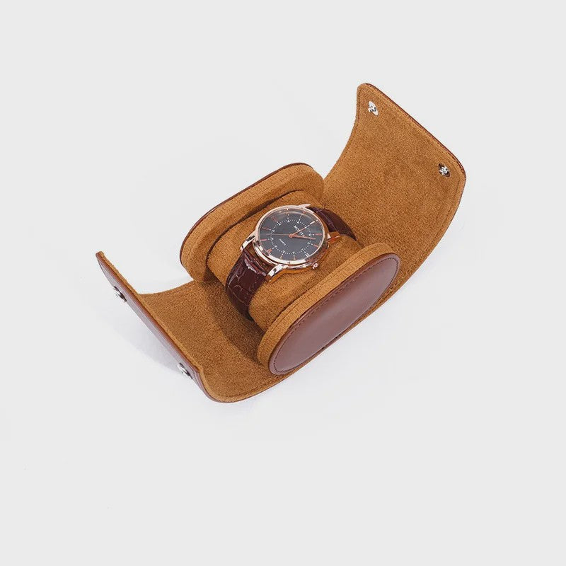 Luxe Leren Horlogeroller - Opbergdoos & Reistas voor 1, 2 of 3 Horloges