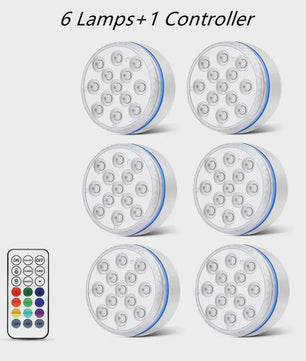 Waterdichte Onderwater LED Lamp met Afstandsbediening - 13 LEDs, RGB Kleuren, IP68