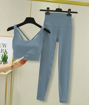 Dames Yogaset: Sport BH met Hoge Taille Legging - Squat Proof & Tummy Control