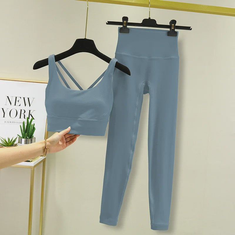 Dames Yogaset: Sport BH met Hoge Taille Legging - Squat Proof & Tummy Control