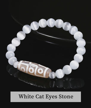 Tibetaanse Dzi Agate Armband met 9 Ogen - Retro Buddha Gebedssieraad