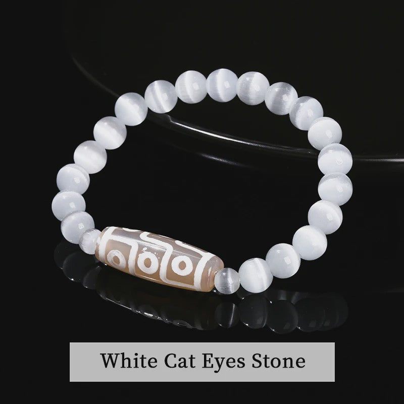 Tibetaanse Dzi Agate Armband met 9 Ogen - Retro Buddha Gebedssieraad