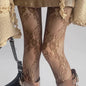 Luxe Kant & Mesh Pantyhose met Bloemendessin - Sexy & Modieus