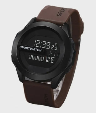 Sportief Heren Horloge: Digitaal LED Alarm & Stopwatch, Waterdicht Fitness Horloge
