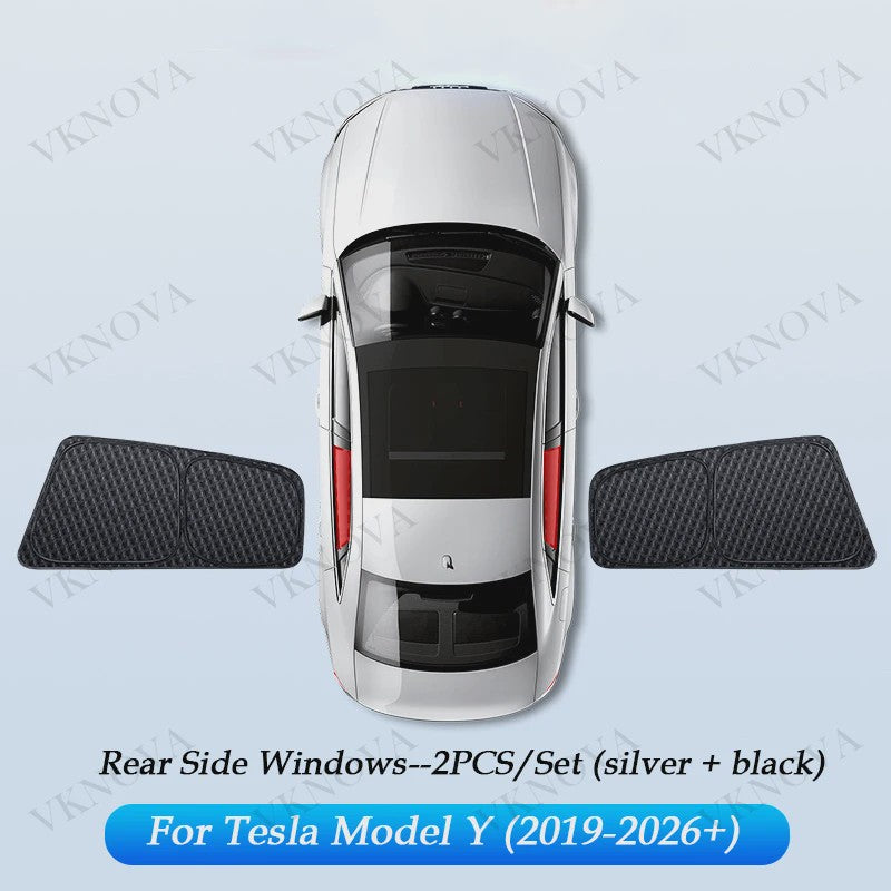 Set Zonneschermen voor Tesla Model 3/Y (2017-2025) - Privacy & UV Bescherming