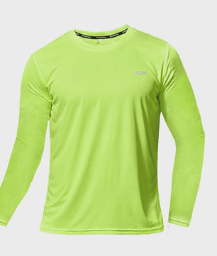 Heren Zomer T-shirt Lange Mouw - Ice Silk, Sneldrogend & Ademend voor Sport & Outdoor