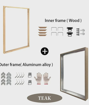 DIY Poster Frame Set: Metaal & Hout in 8 Kleuren voor Galerij Decoratie