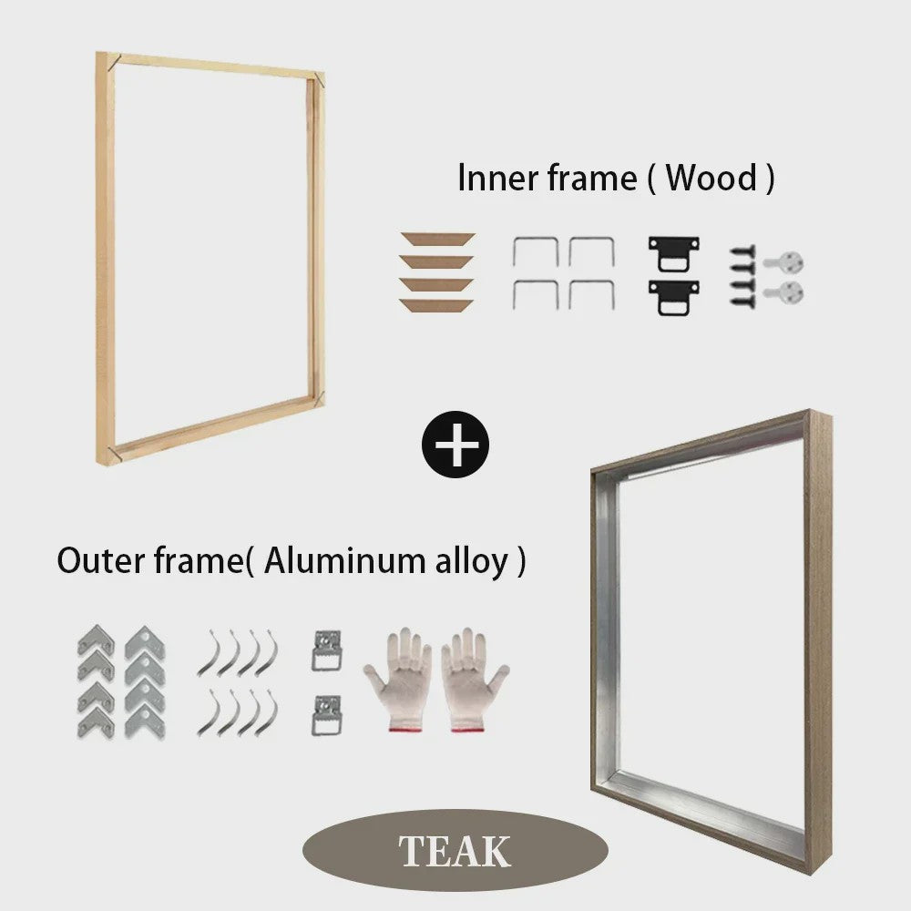 DIY Poster Frame Set: Metaal & Hout in 8 Kleuren voor Galerij Decoratie