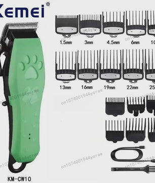 Kemei KM-CW10 Oplaadbare Hondentrimmer & Katten Scheerapparaat - Professioneel & Stil