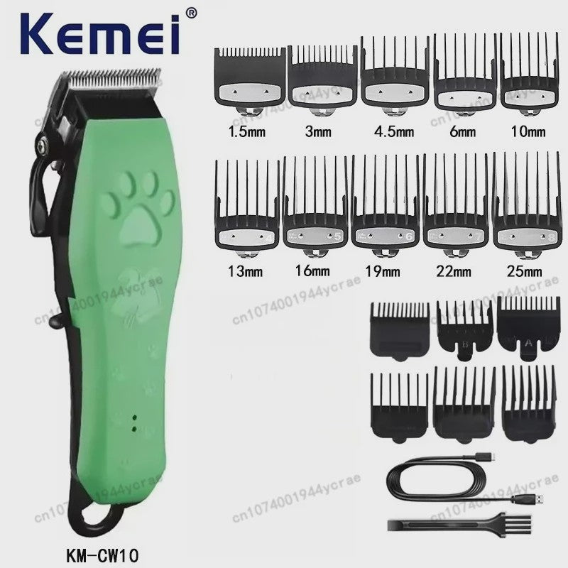 Kemei KM-CW10 Oplaadbare Hondentrimmer & Katten Scheerapparaat - Professioneel & Stil