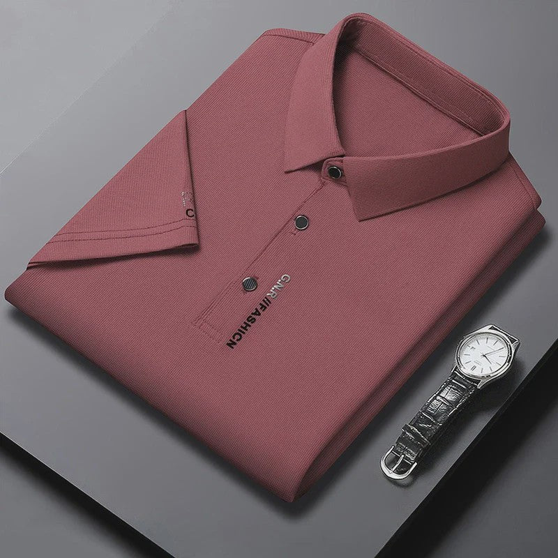 Heren Poloshirt Korte Mouw - Ademend, Comfortabel & Elastisch - Casual Zakelijke Stijl