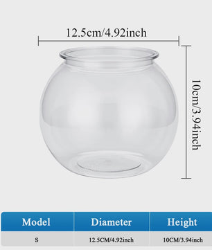 Ronde Plastic Vissenkom - Duurzaam Desktop Aquarium voor Kleine Vissen