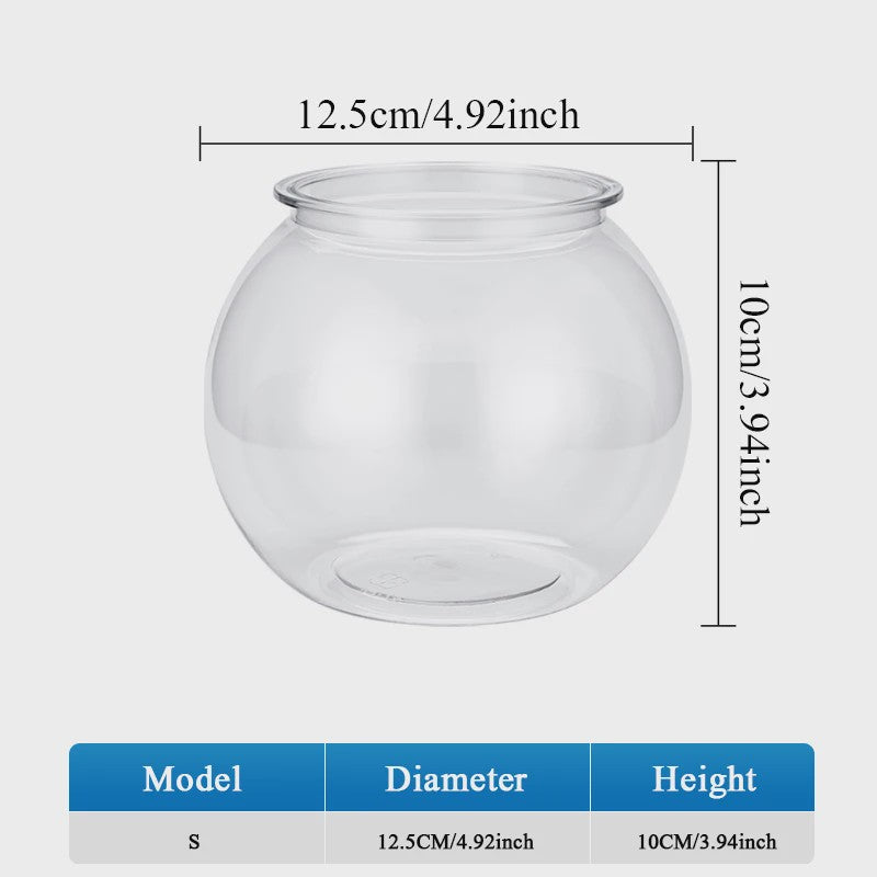Ronde Plastic Vissenkom - Duurzaam Desktop Aquarium voor Kleine Vissen