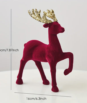 Kerstdecoratie: Pluche Herten Ornament voor Kerstboom of Bureau