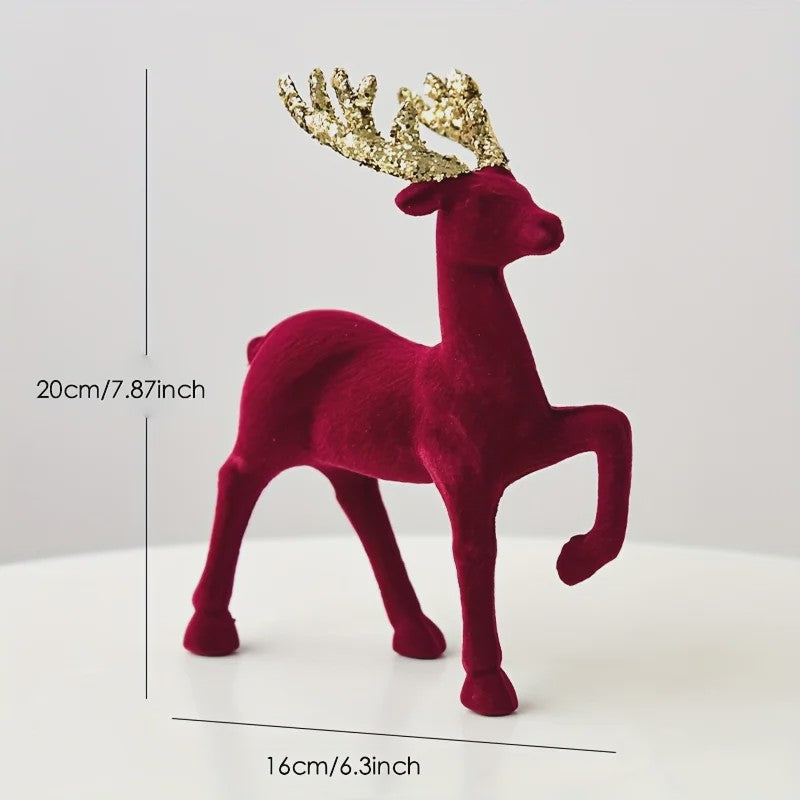Kerstdecoratie: Pluche Herten Ornament voor Kerstboom of Bureau