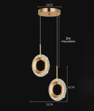 Moderne Kristallen LED Hanglamp - Stijlvolle Verlichting voor Woonkamer & Slaapkamer