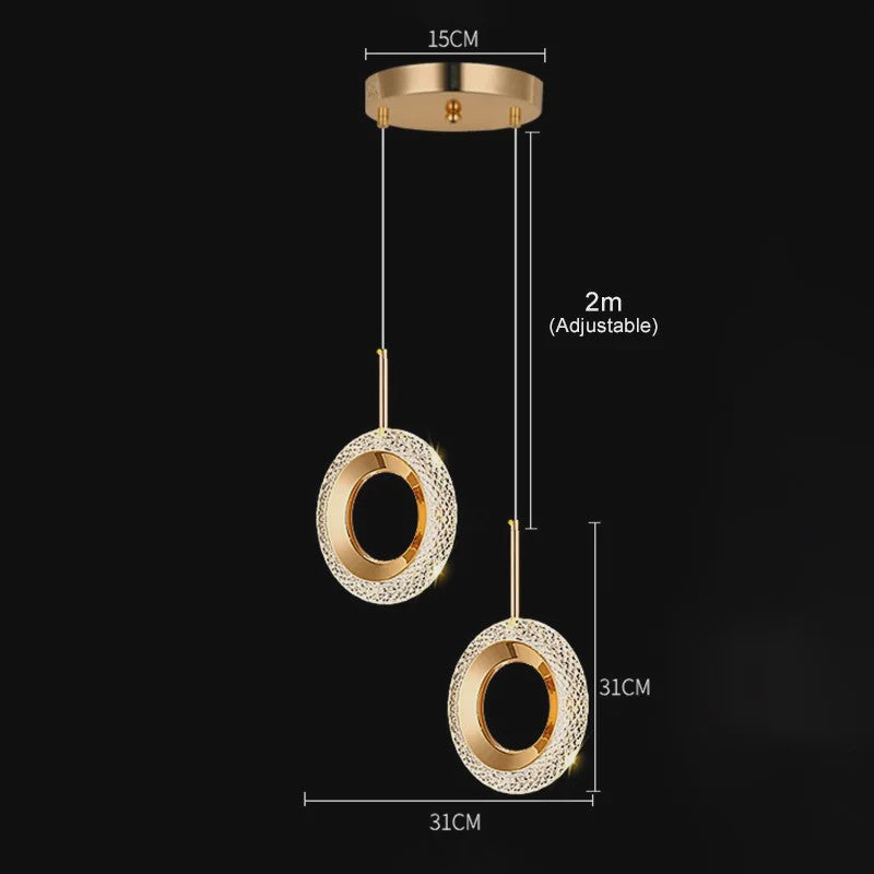 Moderne Kristallen LED Hanglamp - Stijlvolle Verlichting voor Woonkamer & Slaapkamer