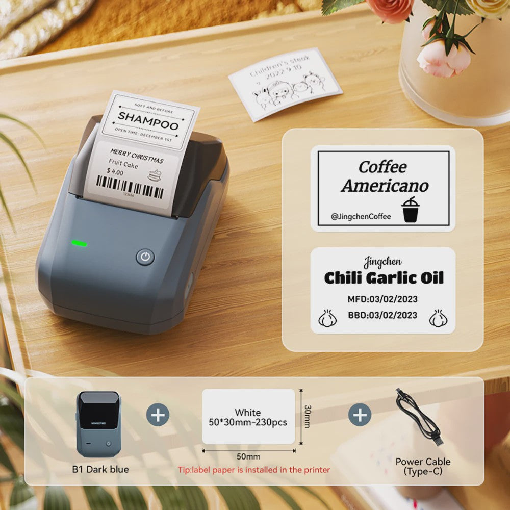 Niimbot B1 Draadloze Thermische Labelprinter - Ideaal voor Kleine Bedrijven, Huis & Cadeaus