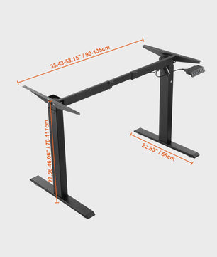 Elektrisch Sta-Bureau Frame: Verstelbaar Werkstation voor Thuis of Kantoor