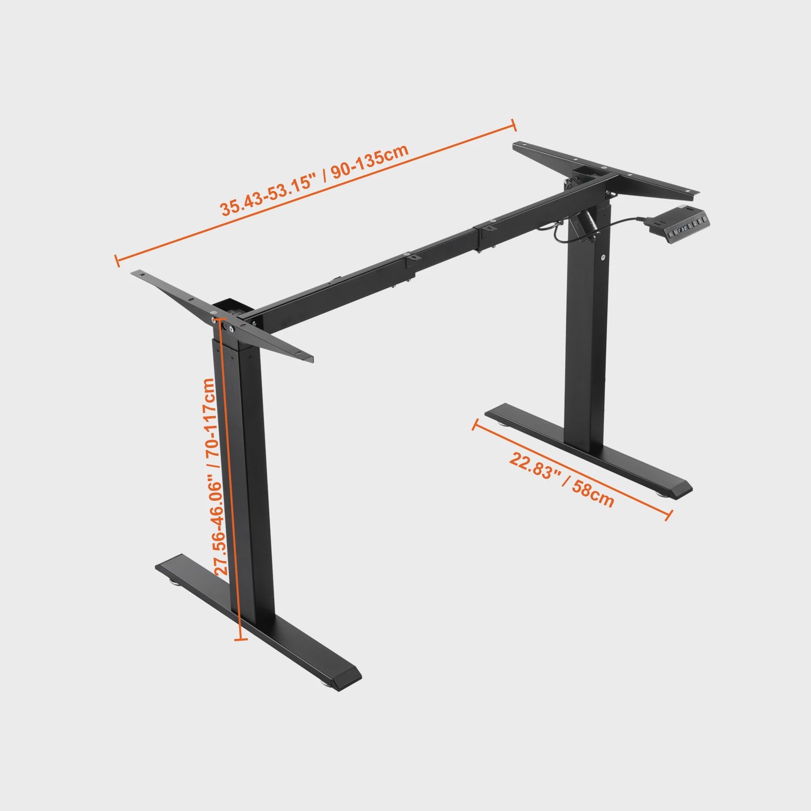 Elektrisch Sta-Bureau Frame: Verstelbaar Werkstation voor Thuis of Kantoor