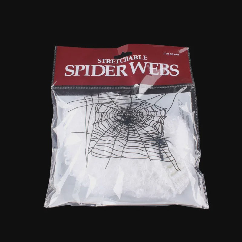Halloween Spinnenweb Decoratie met Spinnen - Creëer een Griezelige Sfeer