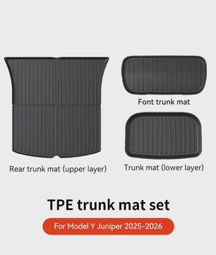 YZ Vloermatten Set voor Tesla Model Y & Model 3 (2021-2026) - TPE Waterdicht & Antislip