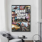 Grand Theft Auto Game Posters - Zelfklevend Muurdecoratie voor Fans