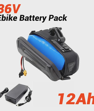 Waterproof E-bike Batterij Pack 36V/48V 10Ah/12Ah Li-ion met 2A Snellader