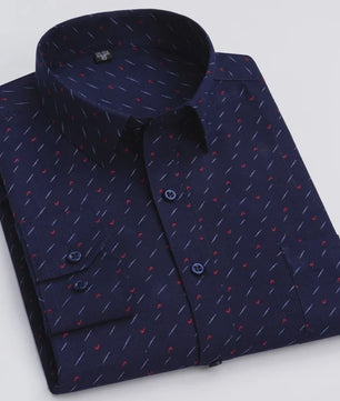 Herenshirt Lange Mouw - Stijlvol Casual & Zakelijk, Print & Streep, All-Season Top